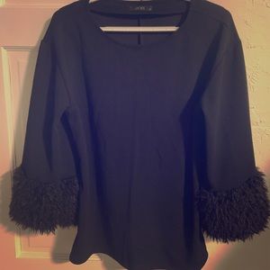 Cute black long sleeve blouse
